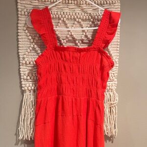 Old Navy Red Smocked Sundress